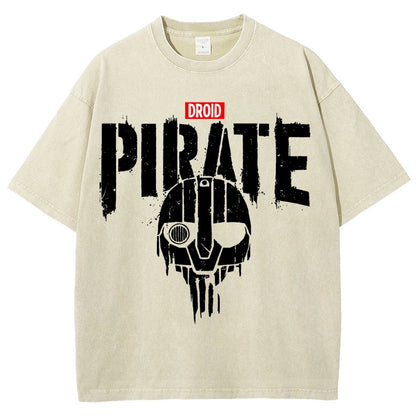 Droid Pirate Vintage Distressed T-shirt