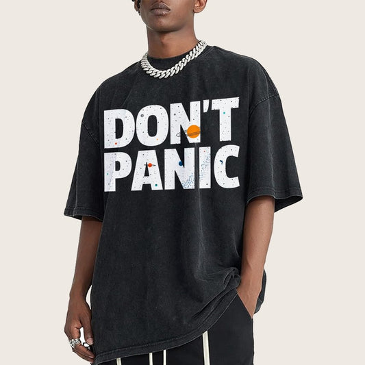 Don't Panic Vintage Distressed T-shirt