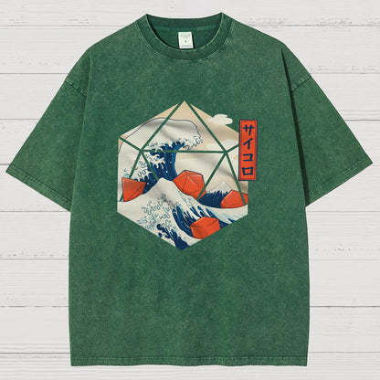 Great Wave of Dice Vintage Distressed T-shirt