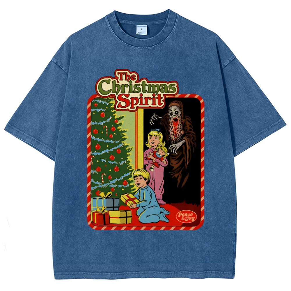The Christmas Spirit Vintage Distressed T-shirt