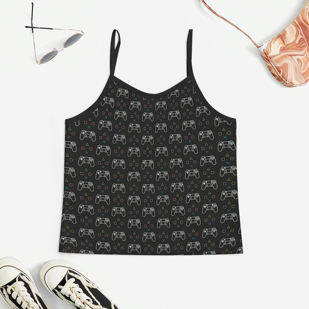 Game Console Women's Geek Suspender Cami Set