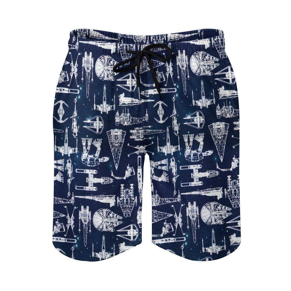 Space War Galaxy Ship Blueprints Geek Shorts