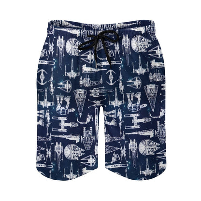 Space War Galaxy Ship Blueprints Geek Shorts