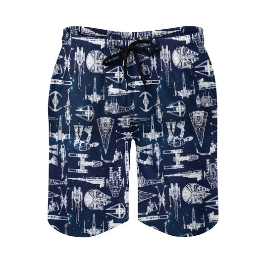 Space War Galaxy Ship Blueprints Geek Shorts