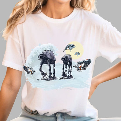 The Great Wave of Snow Unisex Geek T-Shirt