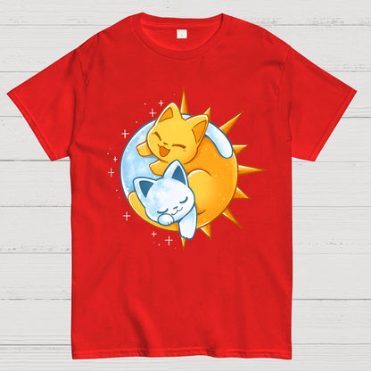 Sun Moon Kittens Geek T-Shirt