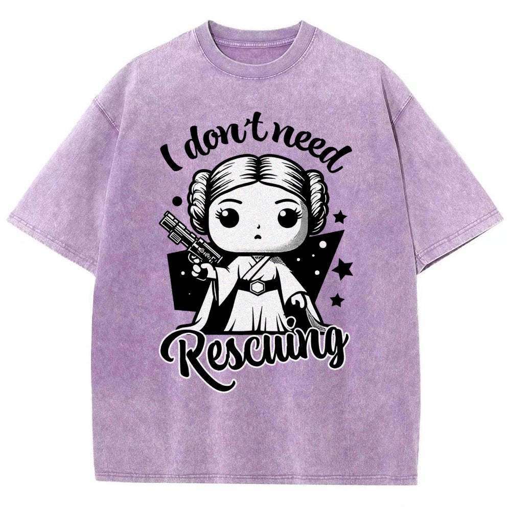 I Don't Need Rescuing Vintage Distressed T-shirt