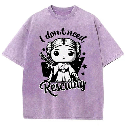 I Don't Need Rescuing Vintage Distressed T-shirt