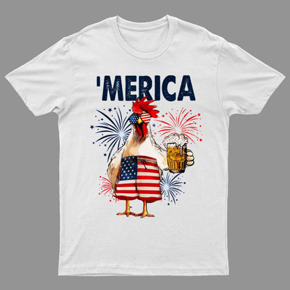 Independence Day Chickens Geeky T-Shirt