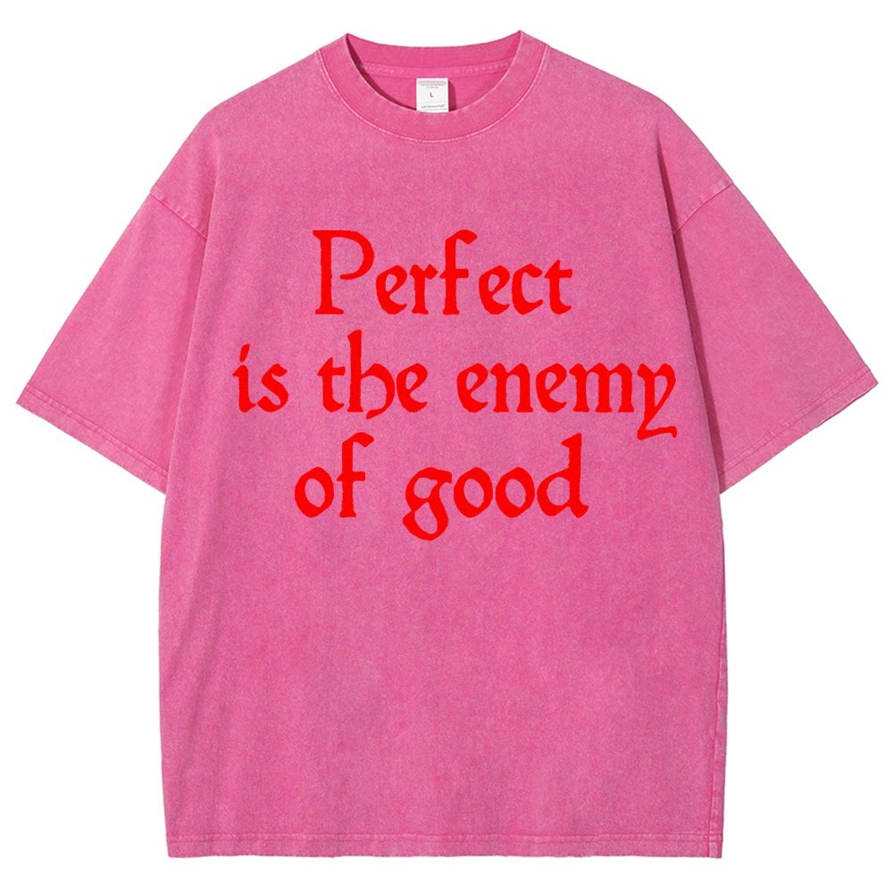 Perfect Is The Enemy Of Good - Voltaire Vintage Distressed T-shirt