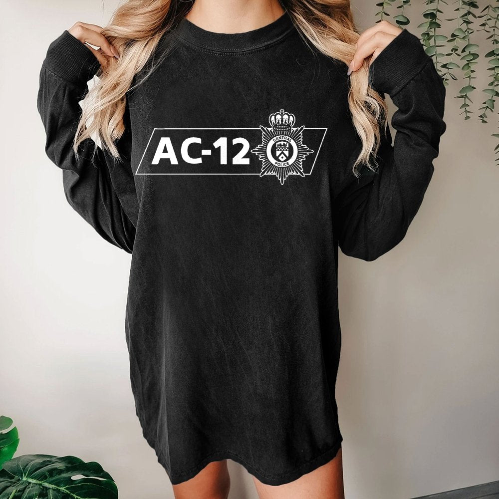 AC-12 Central Police Wear It In The Line Of Duty Washed Long Sleeve Tee