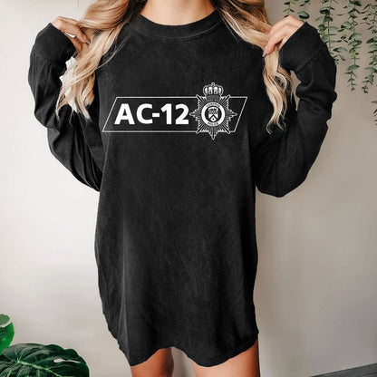 AC-12 Central Police Wear It In The Line Of Duty Washed Long Sleeve Tee