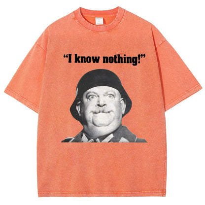 I Know Nothing Art Print Vintage Distressed T-shirt