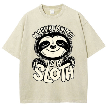 My Spirit Animal is a Sloth Vintage Distressed T-shirt
