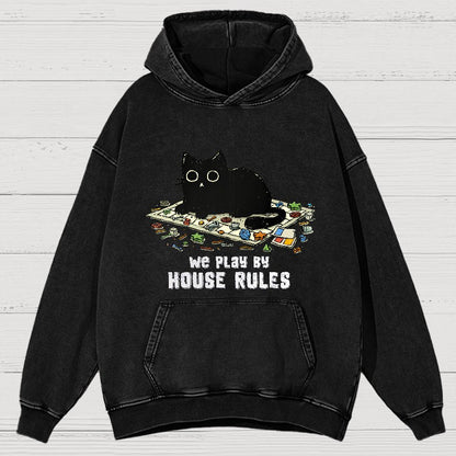 We Play By House Rules Vintage Distressed Hoodie