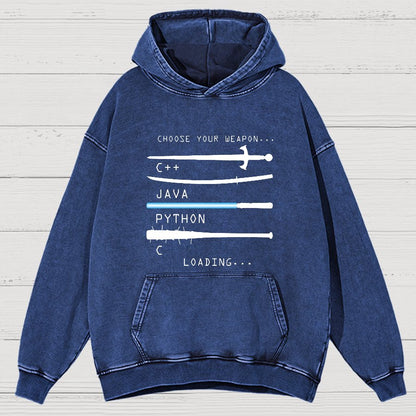 Choose Your Weapon Vintage Distressed Hoodie