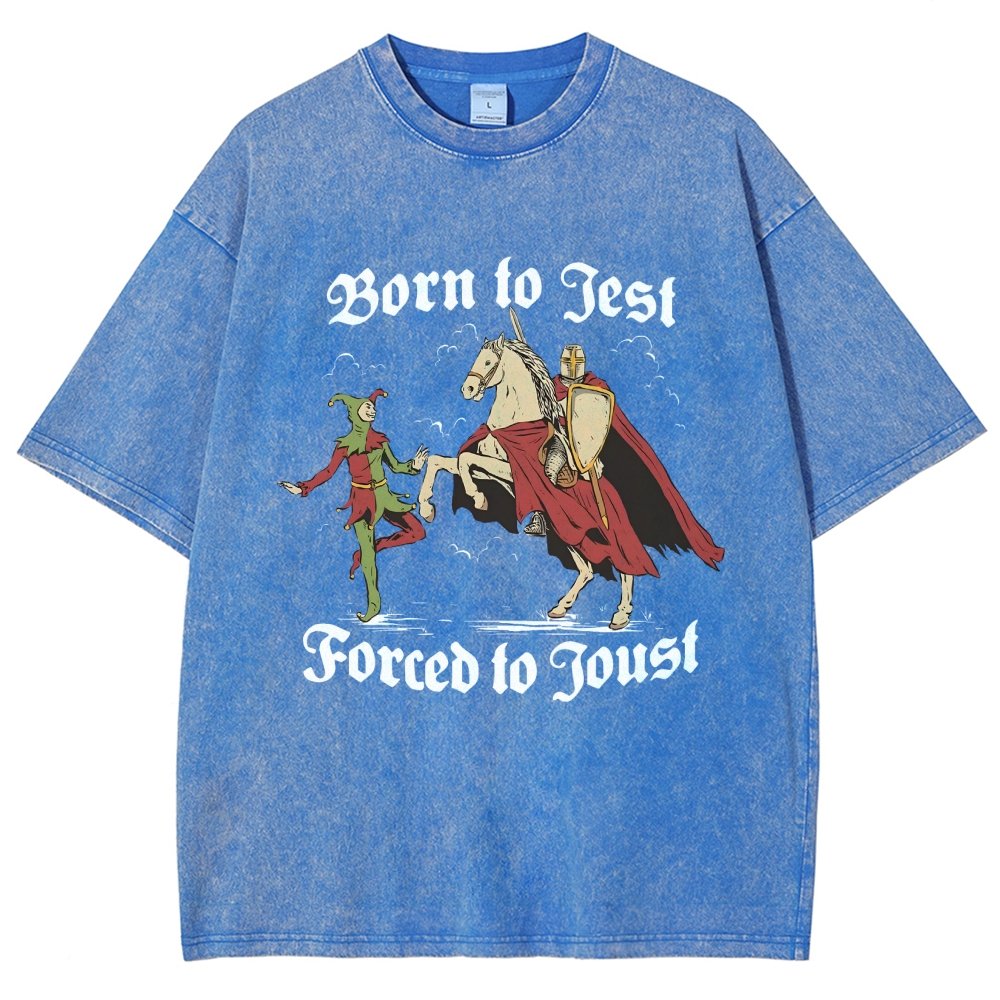 Born To Jest Forced To Joust Vintage Distressed T-shirt