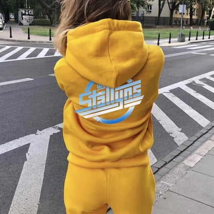 Wyld Stroke Printed Back Unisex Cotton Hoodie