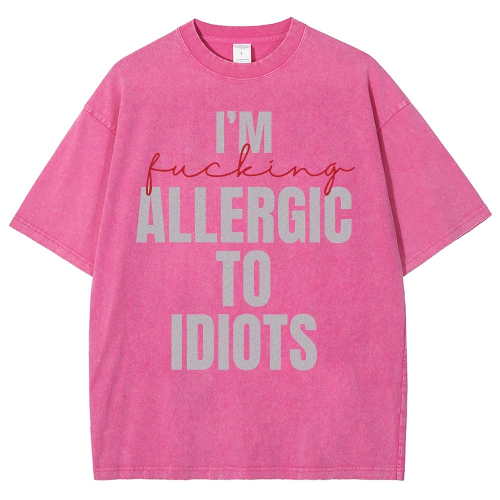 I'm Allergic to Idiots Vintage Distressed T-shirt
