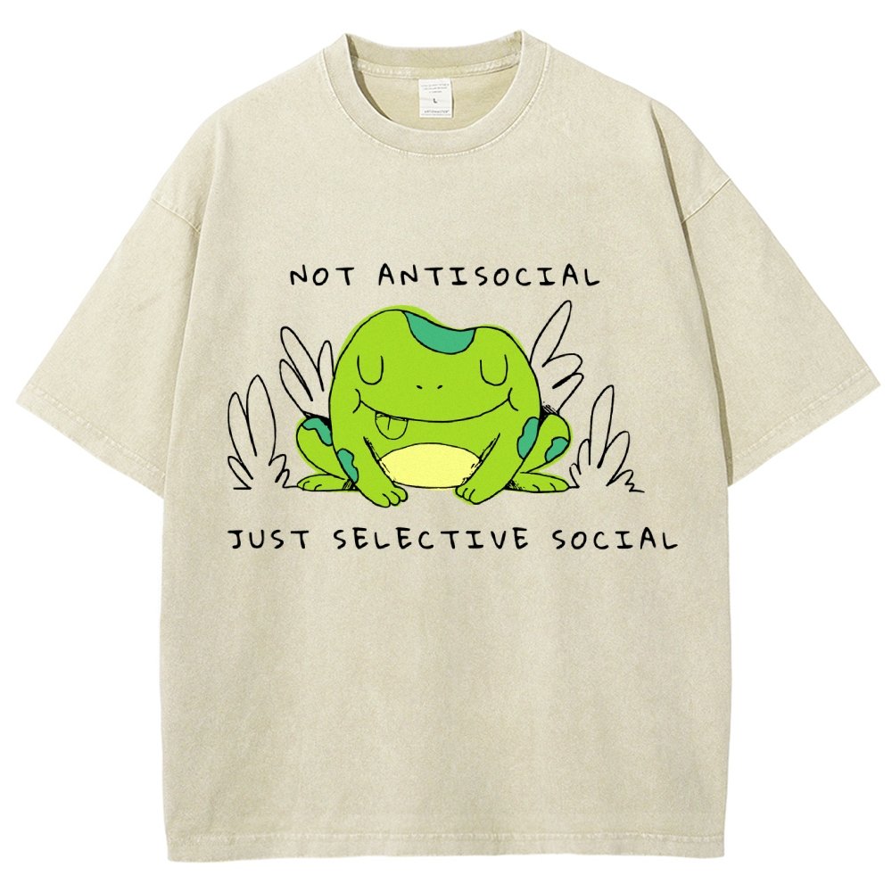 Not Antisocial... Just Selective Social Vintage Distressed T-shirt