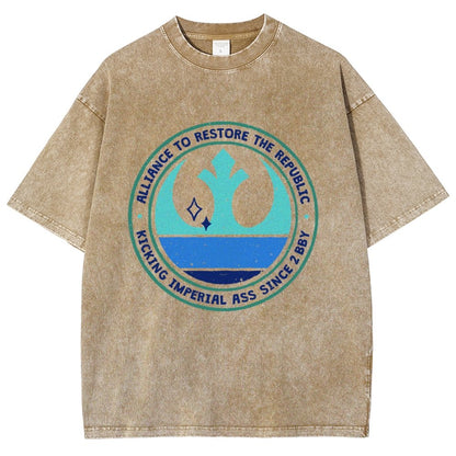 Kicking Galactic Ass Vintage Distressed T-shirt