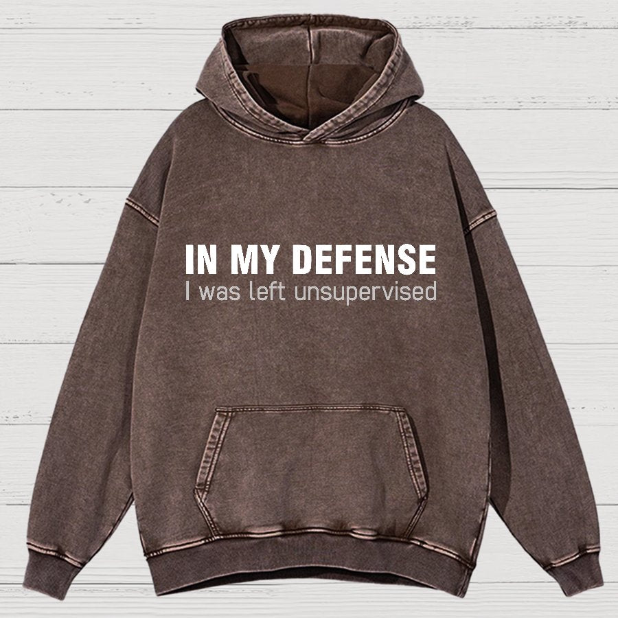 I Was Left Unsupervised Geeky Vintage Distressed Hoodie