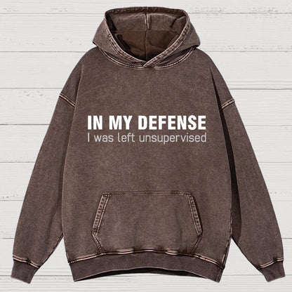 I Was Left Unsupervised Geeky Vintage Distressed Hoodie