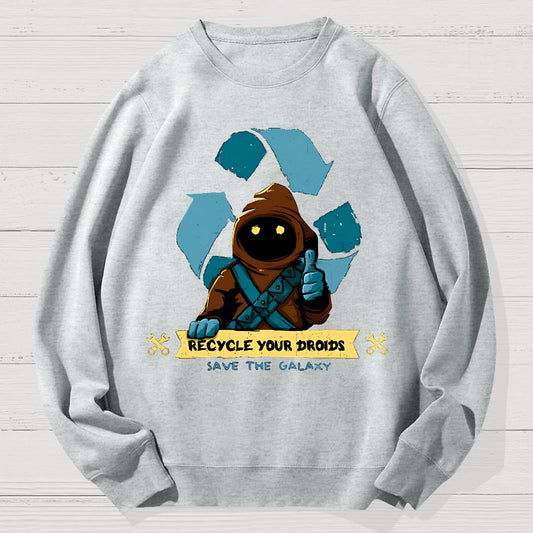 Recycle Your Droids Geek Cotton Sweatshirt
