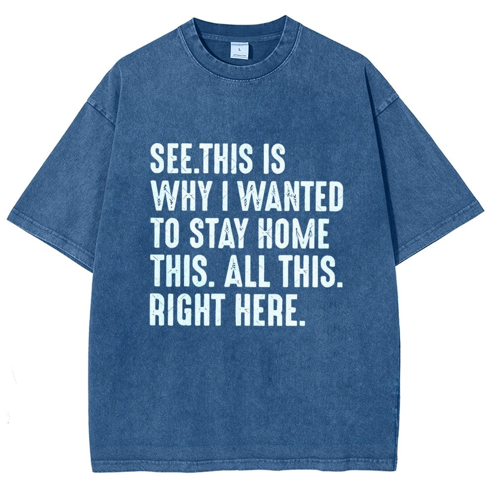 Stay Home Vintage Distressed T-shirt