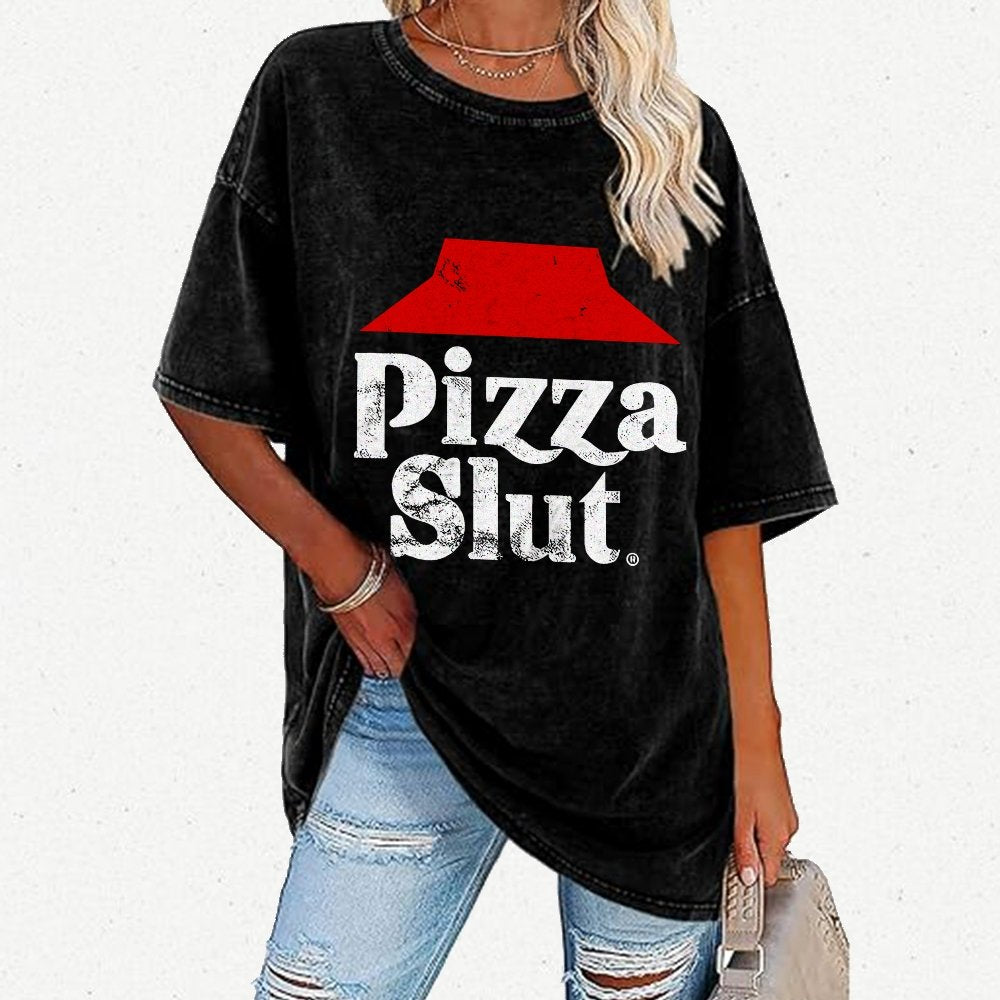 Pizza Slut Vintage Distressed T-shirt