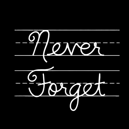 Cursive - Never Forget Geek T-Shirt
