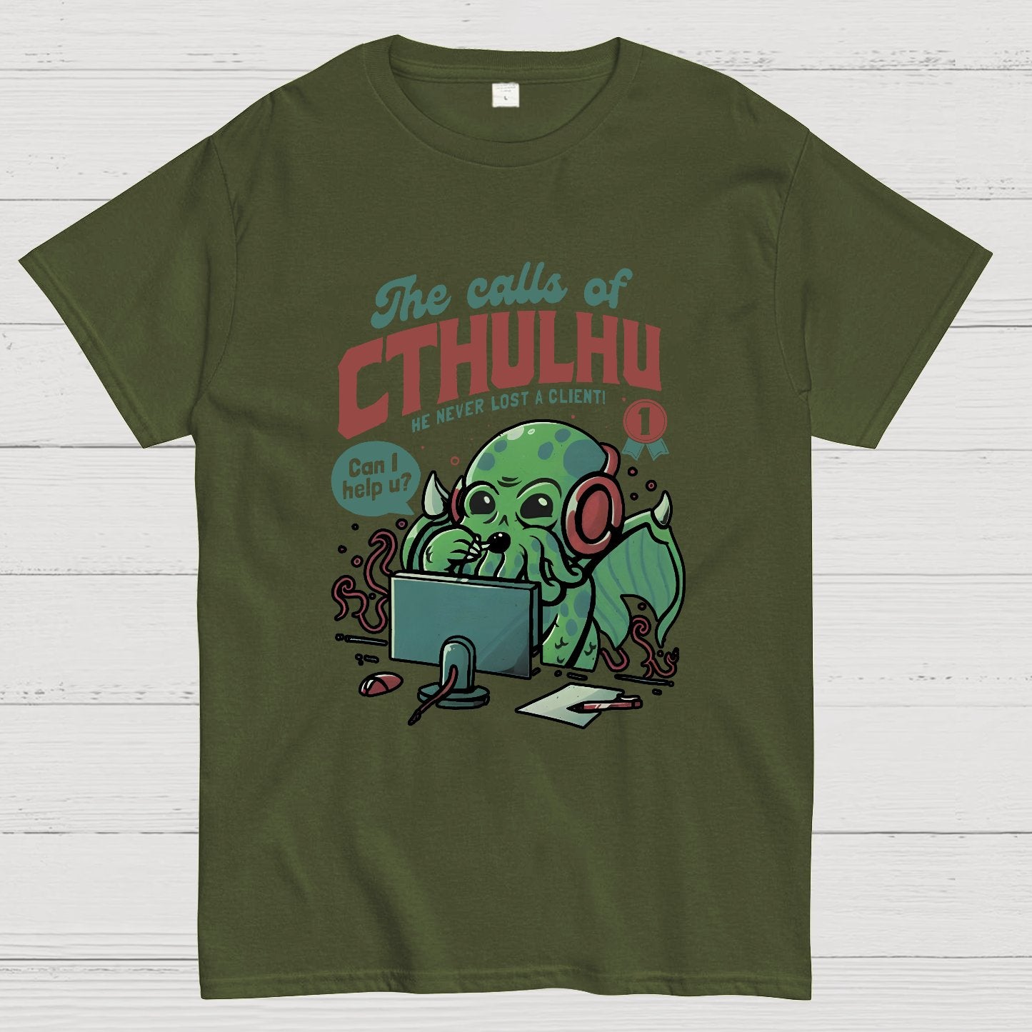Cthulhu Customer Service Geek T-Shirt