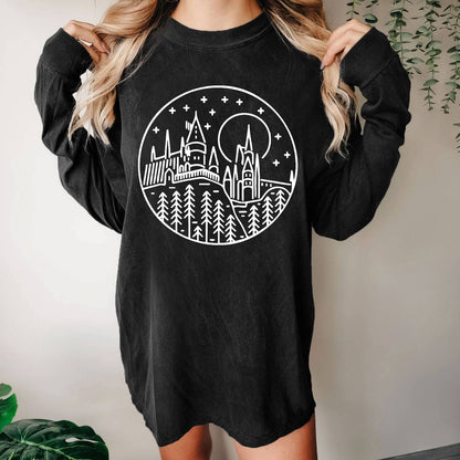 Vacation Geek Nerd Washed Long Sleeve Tee