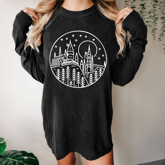 Vacation Geek Nerd Washed Long Sleeve Tee