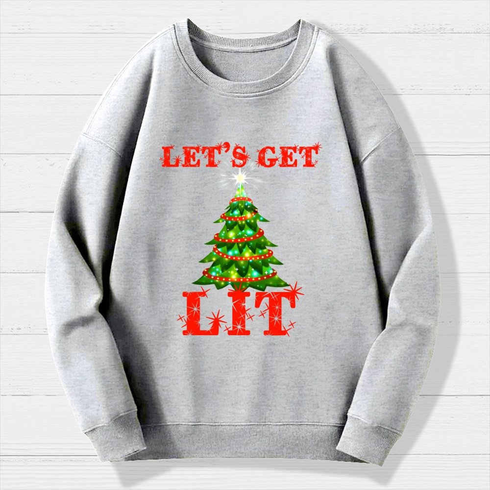 Let's Get Lit Geek Cotton Sweatshirt