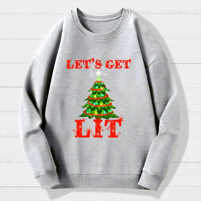 Let's Get Lit Geek Cotton Sweatshirt