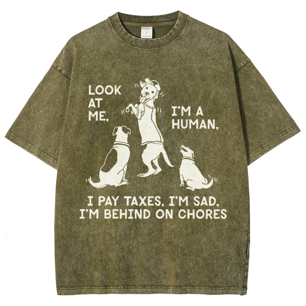 Dog Mocks Humans Vintage Distressed T-shirt