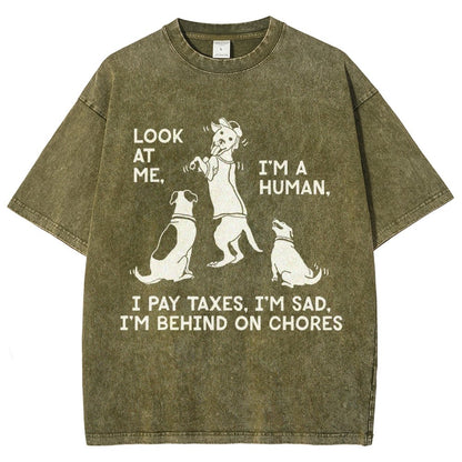 Dog Mocks Humans Vintage Distressed T-shirt