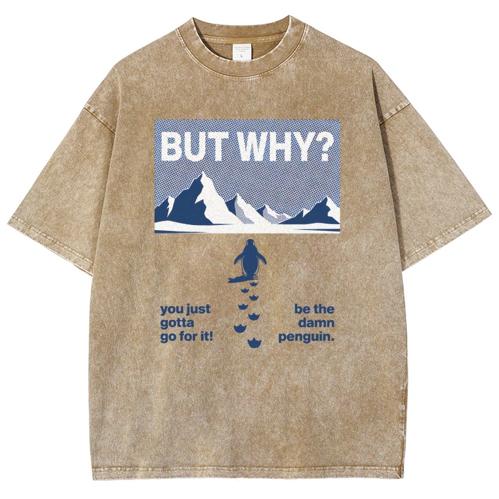BUT WHY Vintage Distressed T-shirt