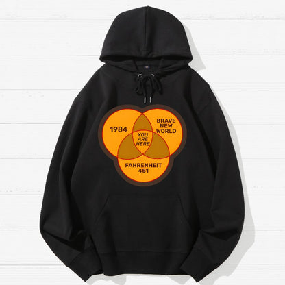 You Are Here Geek Cotton Hoodie