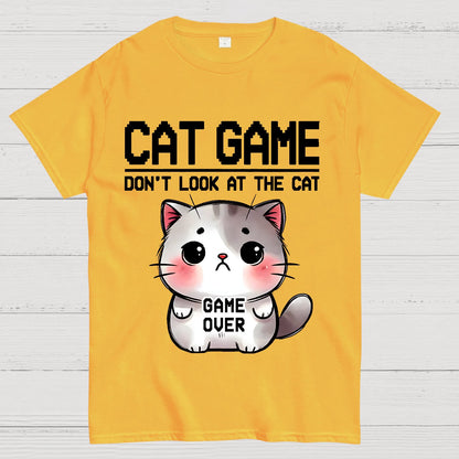 Funny Cat Game-Game Over Geek T-Shirt