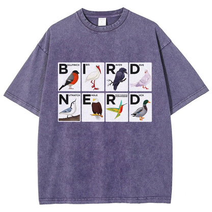 Bird Nerd Watching Vintage Retro Birdwatching Vintage Distressed T-shirt