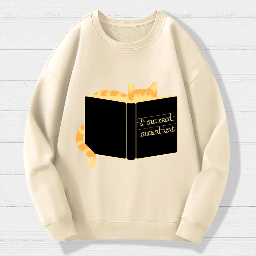 Ancient Text Geek Cotton Sweatshirt