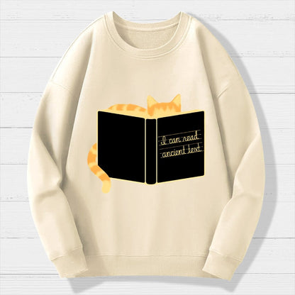 Ancient Text Geek Cotton Sweatshirt
