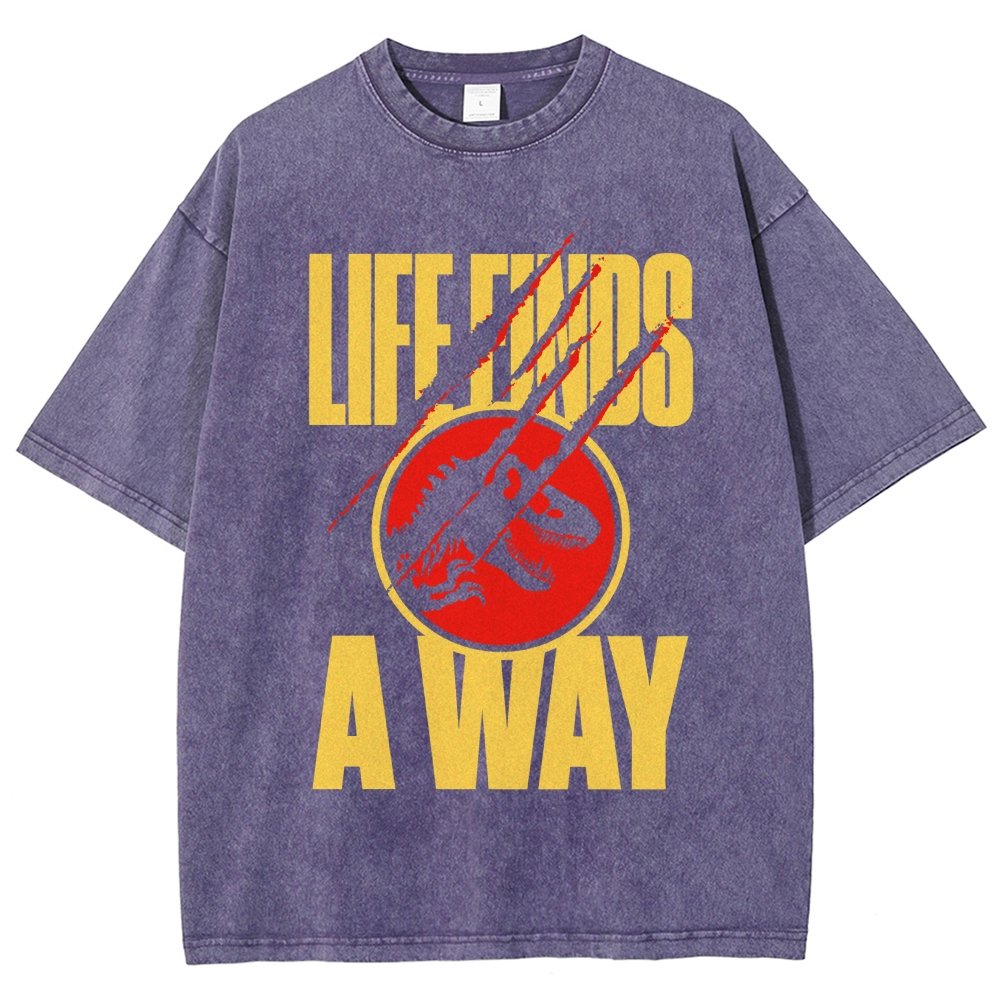 Life finds a way Vintage Distressed T-shirt