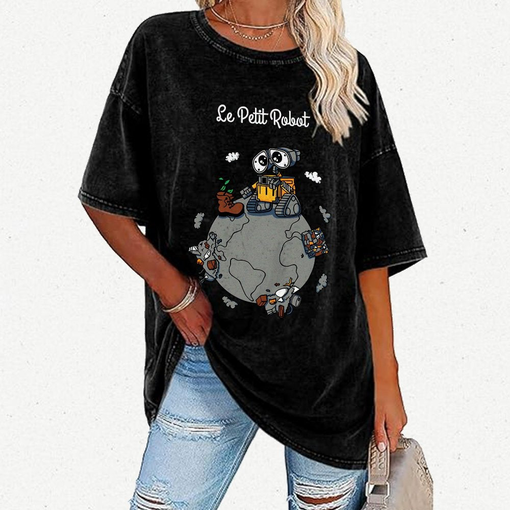 Le Petit Robot Vintage Distressed T-shirt
