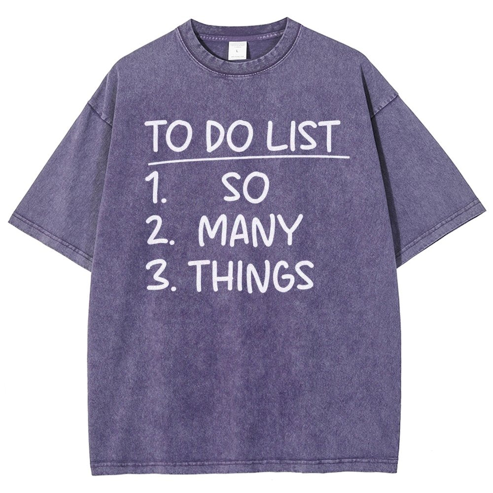 To Do List Vintage Distressed T-shirt