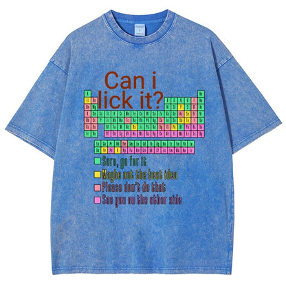 Can I Lick It？ Funny Science Vintage Distressed T-shirt