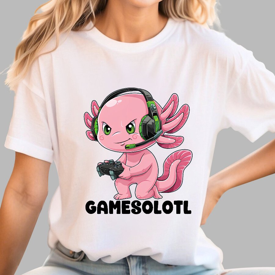 Gamer Axolotl Geek T-Shirt