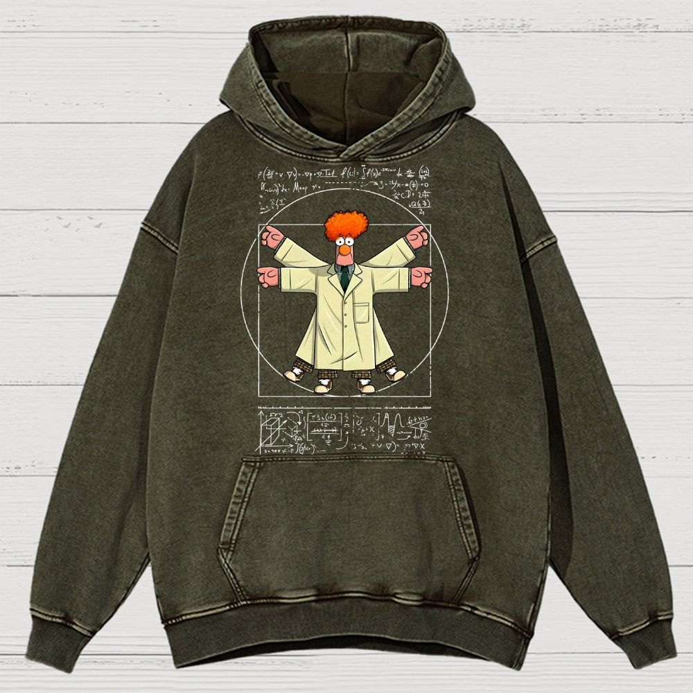 Vitruvian Puppet Vintage Distressed Hoodie